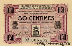 50 Centimes FRANCE regionalismo y varios Granville et Cherbourg 1921 JP.061.05 SC a FDC