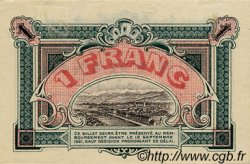1 Franc Annulé FRANCE regionalismo e varie Grenoble 1916 JP.063.07 BB to SPL