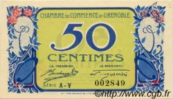 50 Centimes FRANCE regionalism and various Grenoble 1917 JP.063.10 AU+
