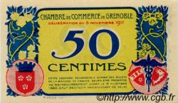 50 Centimes FRANCE regionalismo y varios Grenoble 1917 JP.063.11 SC a FDC