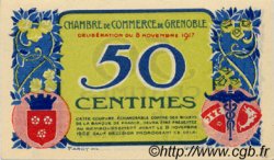 50 Centimes FRANCE Regionalismus und verschiedenen Grenoble 1917 JP.063.12 fST to ST