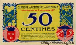 50 Centimes FRANCE regionalism and miscellaneous Grenoble 1917 JP.063.13 AU+