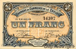 1 Franc FRANCE regionalism and various Guéret 1917 JP.064.14 AU+