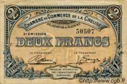 2 Francs FRANCE regionalism and miscellaneous Guéret 1917 JP.064.15 F