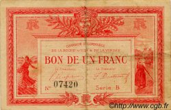 1 Franc FRANCE Regionalismus und verschiedenen La Roche-Sur-Yon 1915 JP.065.05 S
