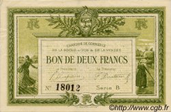 2 Francs FRANCE Regionalismus und verschiedenen La Roche-Sur-Yon 1915 JP.065.21 SS to VZ