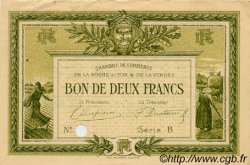 2 Francs Spécimen FRANCE regionalismo y varios La Roche-Sur-Yon 1915 JP.065.22 MBC a EBC