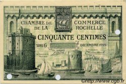 50 Centimes Spécimen FRANCE regionalism and various La Rochelle 1915 JP.066.02 AU+