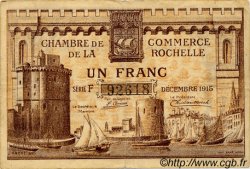 1 Franc FRANCE regionalism and various La Rochelle 1915 JP.066.03 VF - XF