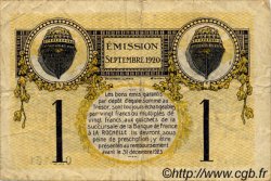 1 Franc FRANCE regionalismo y varios La Rochelle 1920 JP.066.09 BC