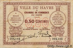 50 Centimes FRANCE regionalismo e varie Le Havre 1918 JP.068.01 MB