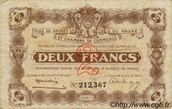 2 Francs FRANCE Regionalismus und verschiedenen Le Havre 1920 JP.068.24 S