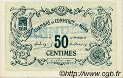 50 Centimes Annulé FRANCE regionalismo y varios Le Mans 1915 JP.069.04 SC a FDC