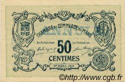 50 Centimes Annulé FRANCE regionalism and miscellaneous Le Mans 1917 JP.069.11 AU+