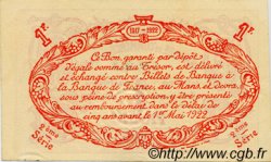 1 Franc FRANCE Regionalismus und verschiedenen Le Mans 1917 JP.069.12 SS to VZ