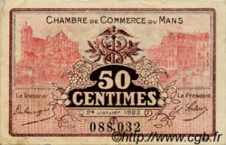 50 Centimes FRANCE regionalismo e varie Le Mans 1922 JP.069.23 BB to SPL