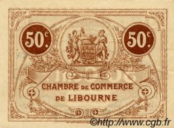 50 Centimes FRANCE regionalismo e varie Libourne 1915 JP.072.15 BB to SPL