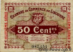 50 Centimes FRANCE regionalismo y varios Libourne 1921 JP.072.35 BC