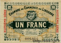 1 Franc FRANCE regionalismo y varios Libourne 1921 JP.072.36 MBC a EBC