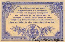 50 Centimes FRANCE Regionalismus und verschiedenen Limoges 1914 JP.073.01 fST to ST