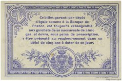 2 Francs Annulé FRANCE regionalismo y varios Limoges 1914 JP.073.13 SC a FDC