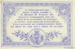 1 Franc FRANCE Regionalismus und verschiedenen Limoges 1914 JP.073.15 fST to ST