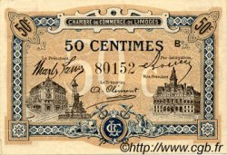 50 Centimes FRANCE regionalismo e varie Limoges 1918 JP.073.20 BB to SPL