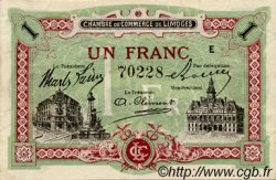 1 Franc FRANCE Regionalismus und verschiedenen Limoges 1918 JP.073.24 SS to VZ