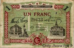 1 Franc FRANCE régionalisme et divers Limoges 1918 JP.073.24 TB
