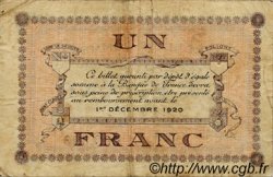 1 Franc FRANCE régionalisme et divers Lons-Le-Saunier 1920 JP.074.10 TB