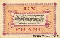 1 Franc FRANCE regionalismo e varie Lons-Le-Saunier 1918 JP.074.13 AU a FDC
