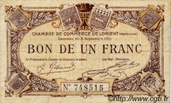 1 Franc  FRANCE régionalisme et divers Lorient 1915 JP.075.02 TTB à SUP