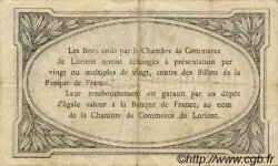 2 Francs FRANCE regionalismo e varie Lorient 1915 JP.075.03 BB to SPL
