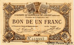 1 Franc FRANCE Regionalismus und verschiedenen Lorient 1915 JP.075.08 SS to VZ