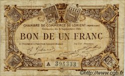 1 Franc FRANCE régionalisme et divers Lorient 1915 JP.075.15 TB