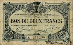 2 Francs FRANCE régionalisme et divers Lorient 1915 JP.075.16 TB