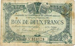 2 Francs FRANCE regionalismo y varios Lorient 1915 JP.075.19 BC