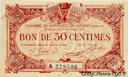 50 Centimes FRANCE regionalismo e varie Lorient 1915 JP.075.20 AU a FDC