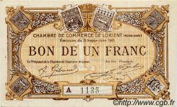 1 Franc FRANCE regionalism and miscellaneous Lorient 1915 JP.075.21 AU+