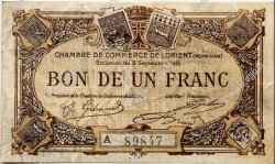 1 Franc FRANCE Regionalismus und verschiedenen Lorient 1915 JP.075.21 SS to VZ