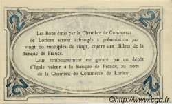 2 Francs FRANCE regionalismo y varios Lorient 1915 JP.075.22 SC a FDC