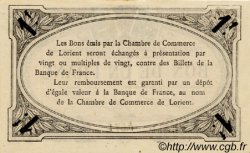 1 Franc FRANCE regionalismo y varios Lorient 1915 JP.075.27 SC a FDC