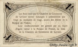 1 Franc FRANCE Regionalismus und verschiedenen Lorient 1915 JP.075.27 SS to VZ