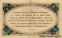 50 Centimes FRANCE régionalisme et divers Lorient 1920 JP.075.35 TB