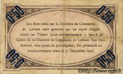50 Centimes  FRANCE régionalisme et divers Lorient 1921 JP.075.38 TB