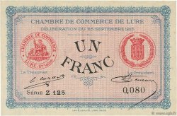 1 Franc FRANCE regionalismo e varie Lure 1915 JP.076.06 AU a FDC