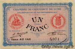 1 Franc FRANCE regionalismo e varie Lure 1915 JP.076.07 BB to SPL