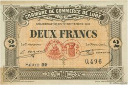 2 Francs FRANCE regionalism and miscellaneous Lure 1918 JP.076.30 VF - XF