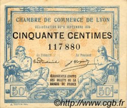 50 Centimes FRANCE Regionalismus und verschiedenen Lyon 1915 JP.077.03 SS to VZ