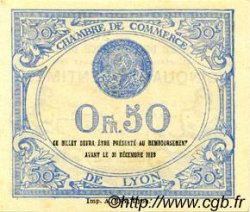 50 Centimes FRANCE regionalismo e varie Lyon 1920 JP.077.22 BB to SPL